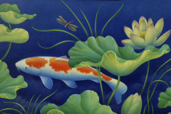 Quietly Koi detail