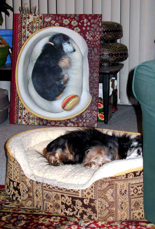 Hunti with his portrait